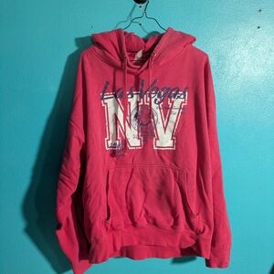 Pink Las Vegas NY Graphic Hoodie Sweatshirt